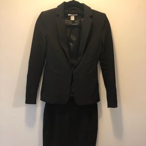 Black H&M skirt suit